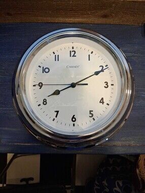 Silver and White Round Wall Clock